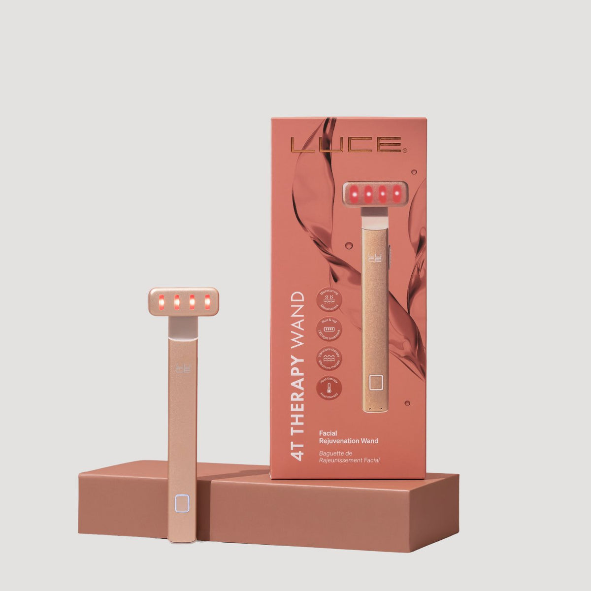 A smart facial wand with four types of skin therapies designed to restore a youthful look.
