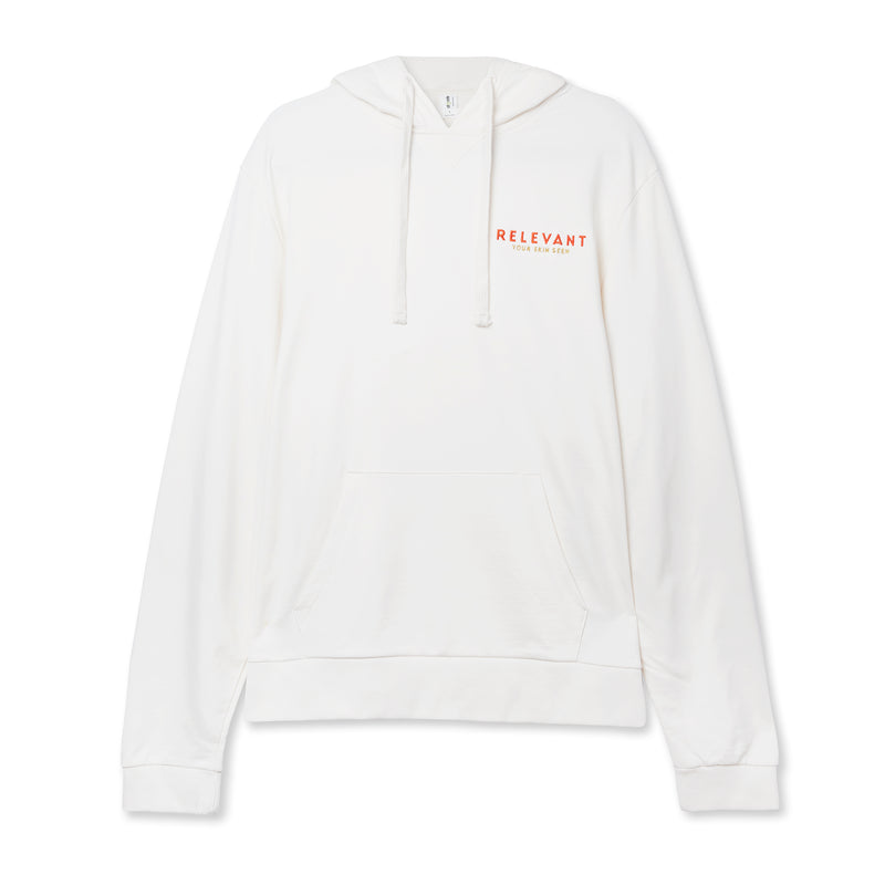 Represent Relevant: Your Skin Seen in this comfortable, lightweight hoodie.
