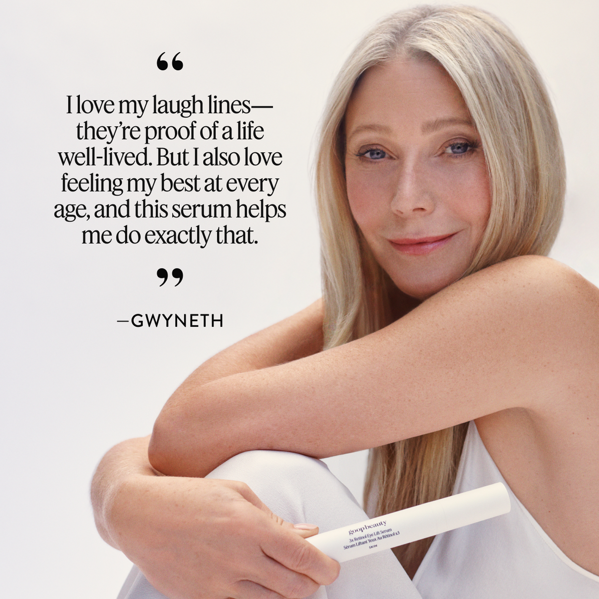 Firming eye serum with triple retinoids to smooth lines, reduce puffiness, and brighten dark circles.