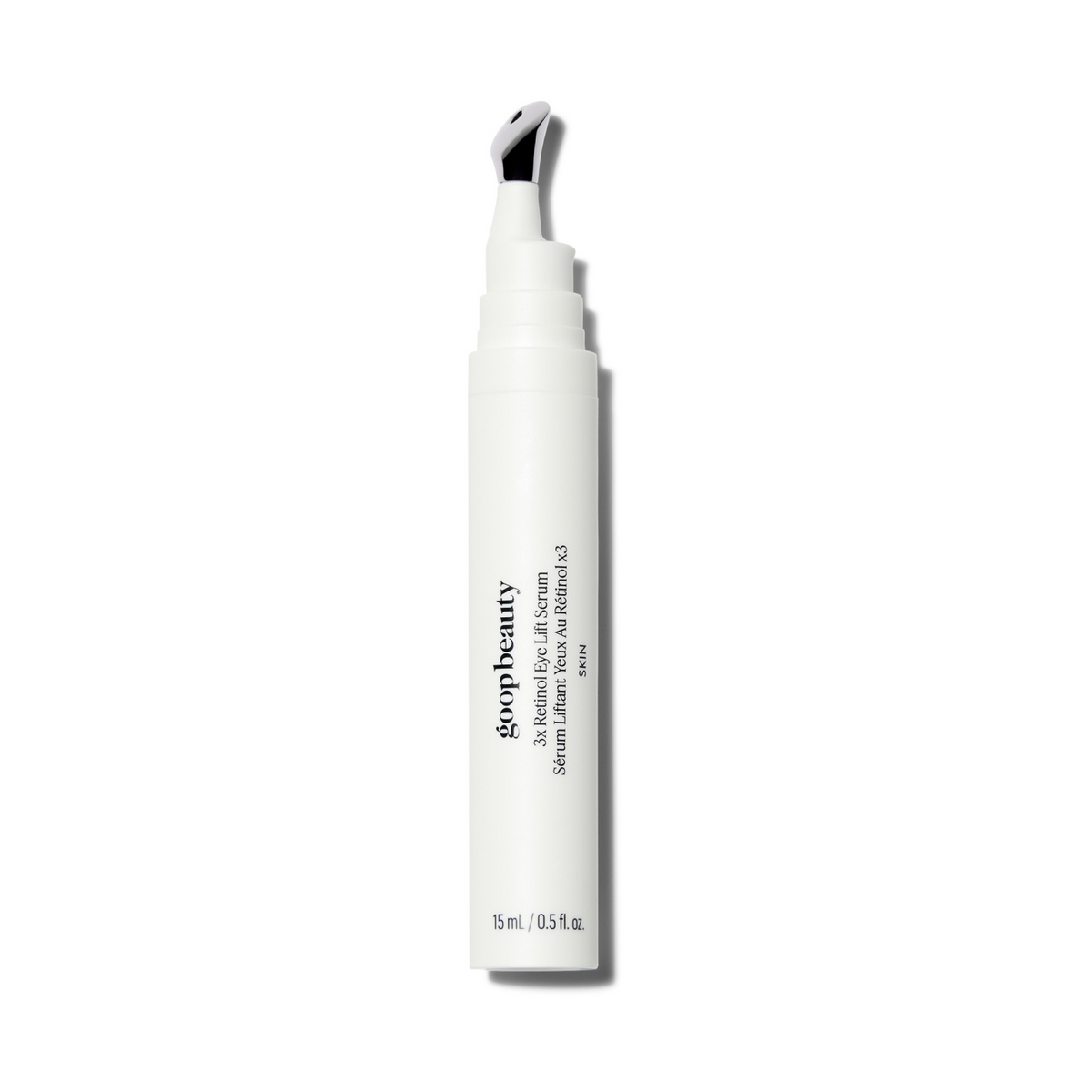 Firming eye serum with triple retinoids to smooth lines, reduce puffiness, and brighten dark circles.