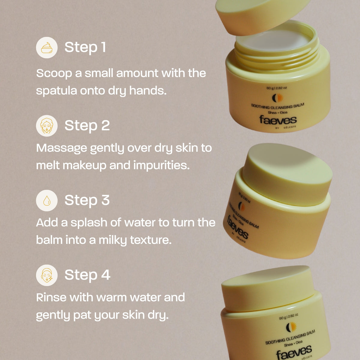 A soothing cleansing balm that melts away makeup, SPF, and buildup while nourishing skin with calming botanicals, leaving it soft, hydrated, and radiant—morning or night, with no residue or tightness.
