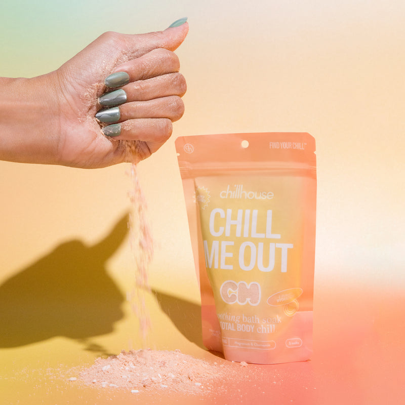 A soothing bath soak for total body chill featuring magnesium and chamomile.