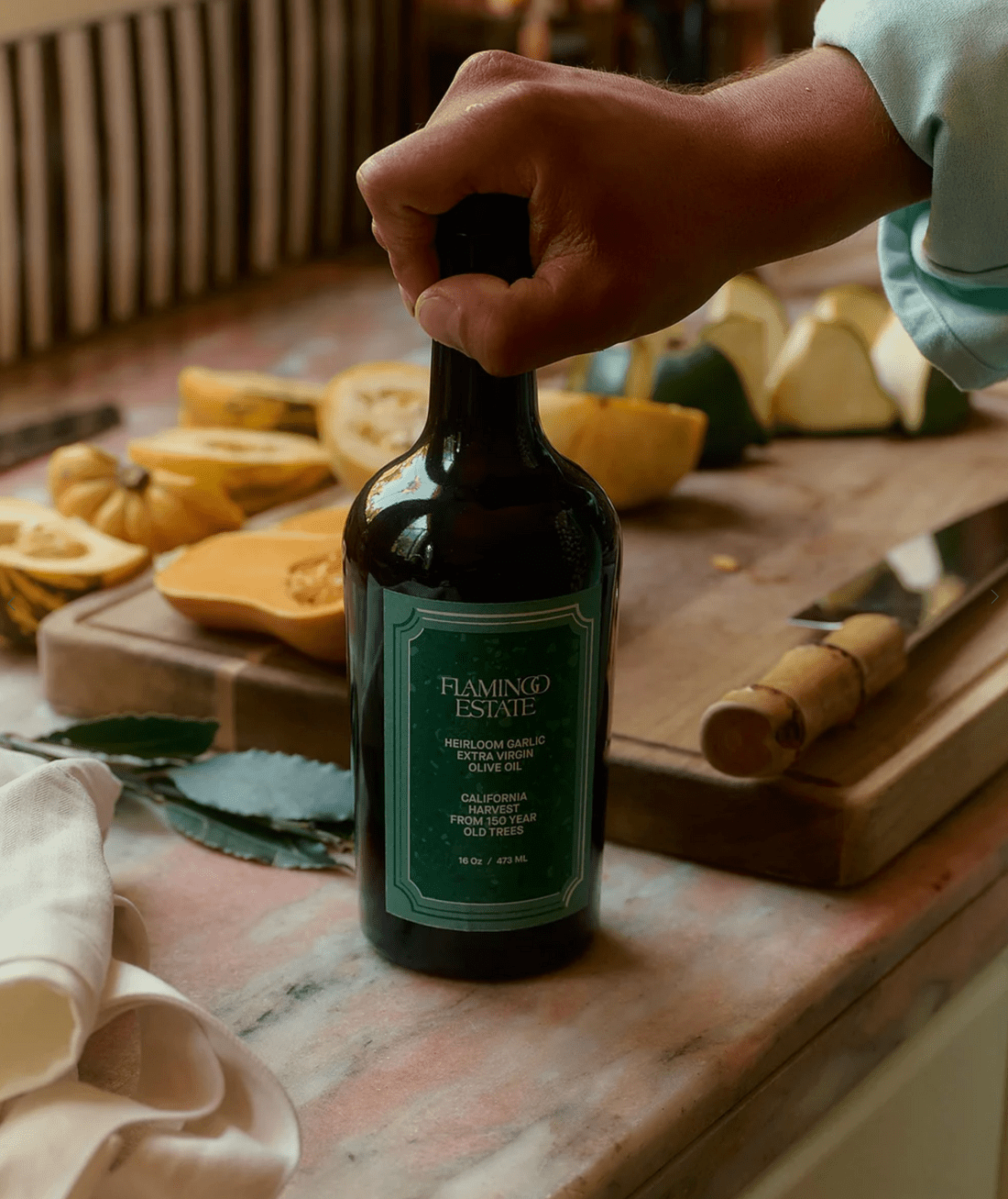 Garlic Infused Extra Virgin Olive Oil - Flamingo Estate