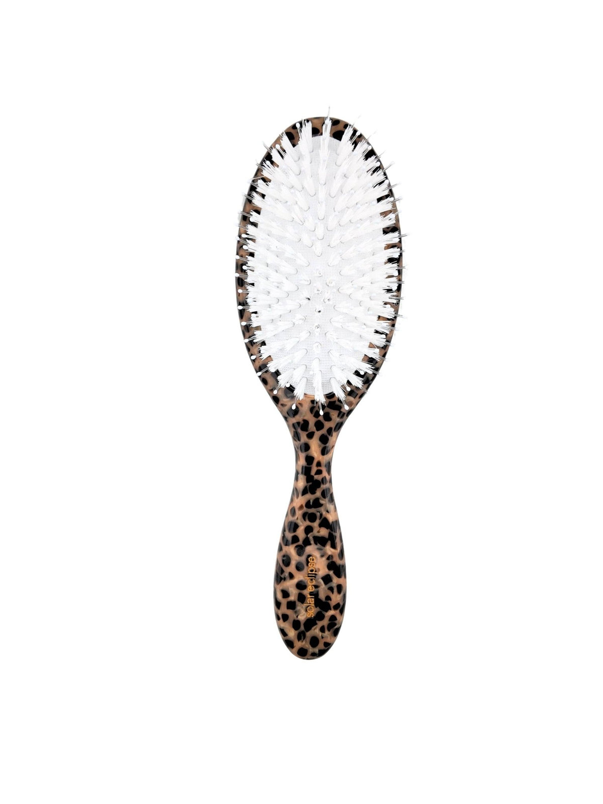 Hand-painted Leopard Bow Amazing Hair Day Brush - Solar Eclipse