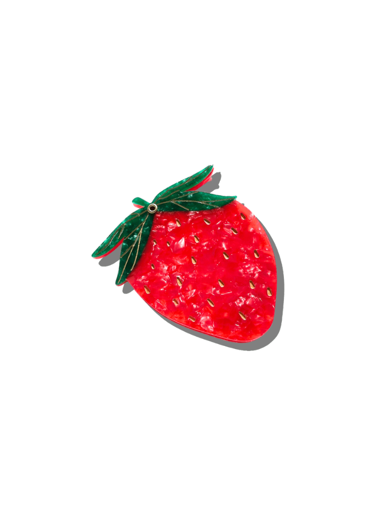 Hand-painted Strawberry Compact Mirror | Eco-Friendly - Solar Eclipse