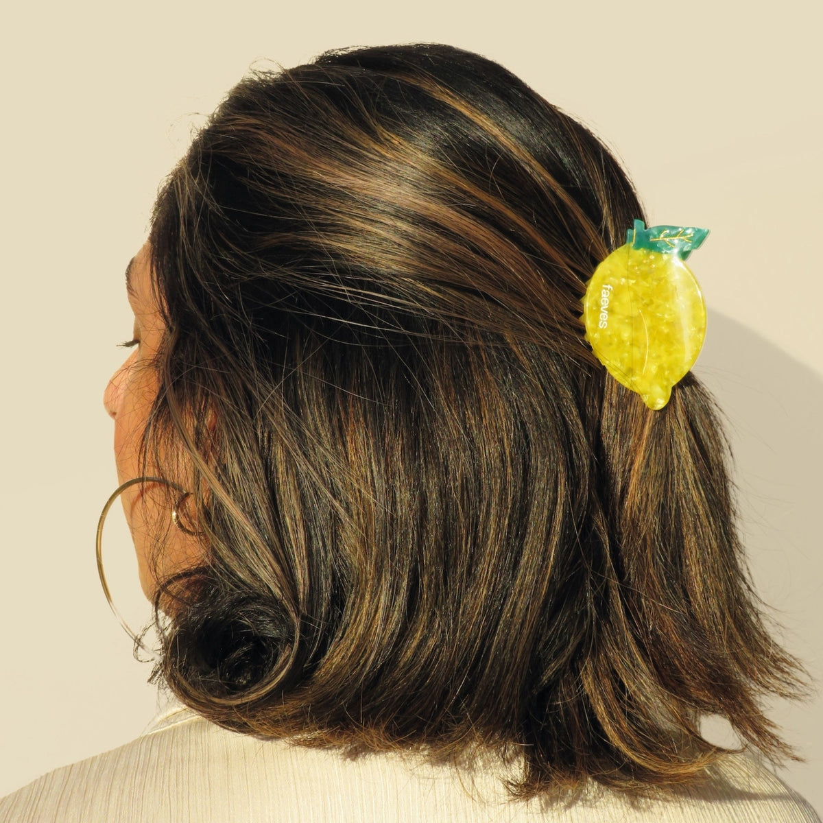 Lemon Hair Clip - Thirteen LuneHaircare < ToolsFAEVES BY CELESTEFAEVES-50834-LHCA hair clip that combines effortless style with all-day hold, adding fun, color, and elegance while keeping your hair secure—lightweight and durable for every occasion.