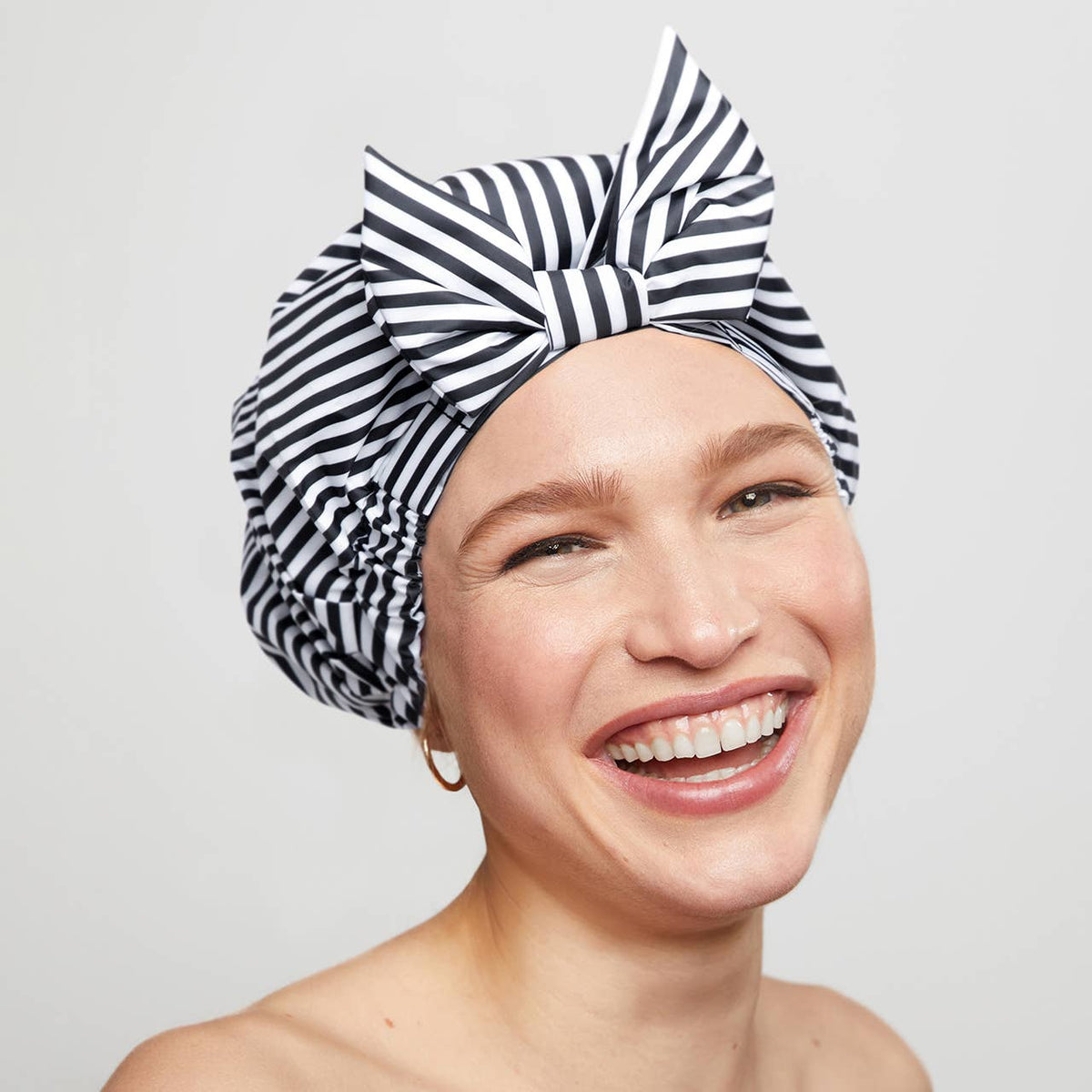 Luxury Shower Cap - Stripes - Thirteen LuneHaircare < ToolsKITSCHKIT-LSC-ST-50932Luxury Shower Cap - Stripes