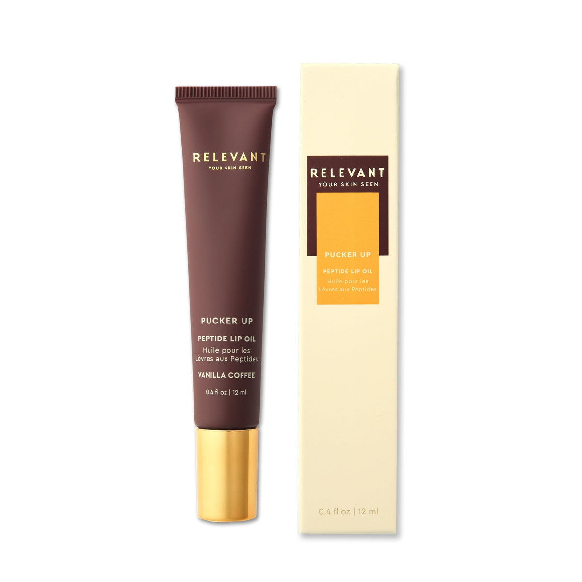 Pucker Up Peptide Lip Oil Treatment - Coffee Vanilla - Relevant: Your Skin Seen
