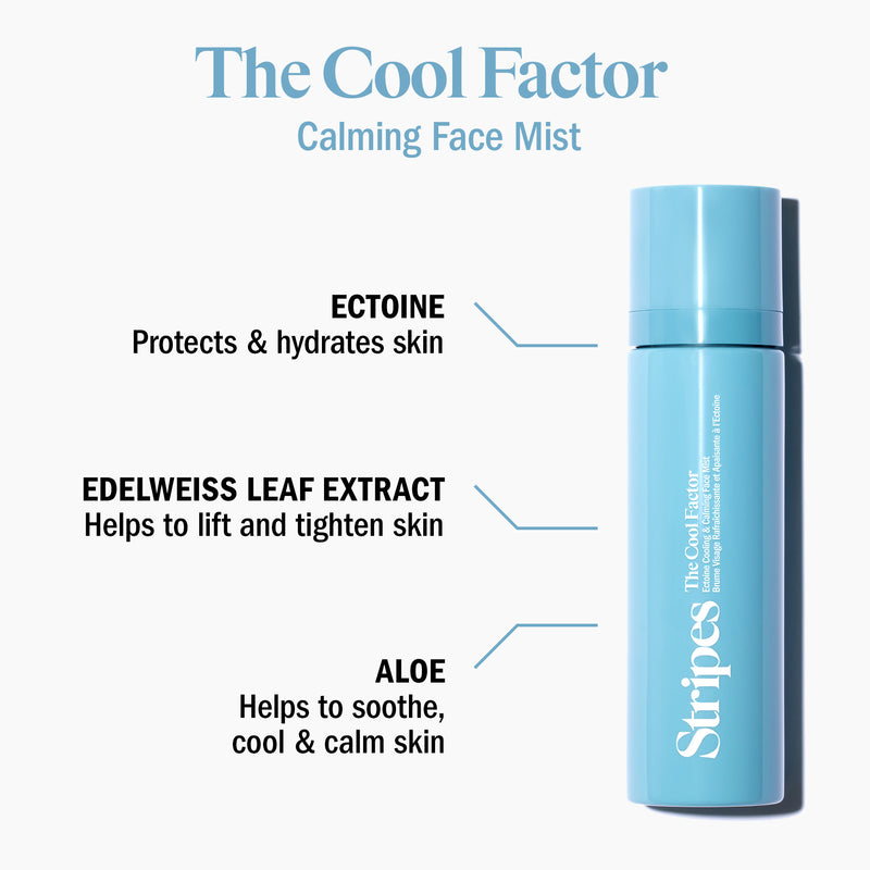 A refreshing mist made specifically for those experiencing perimenopause or menopause to help deliver a dose of cooling, calming hydration to the skin.