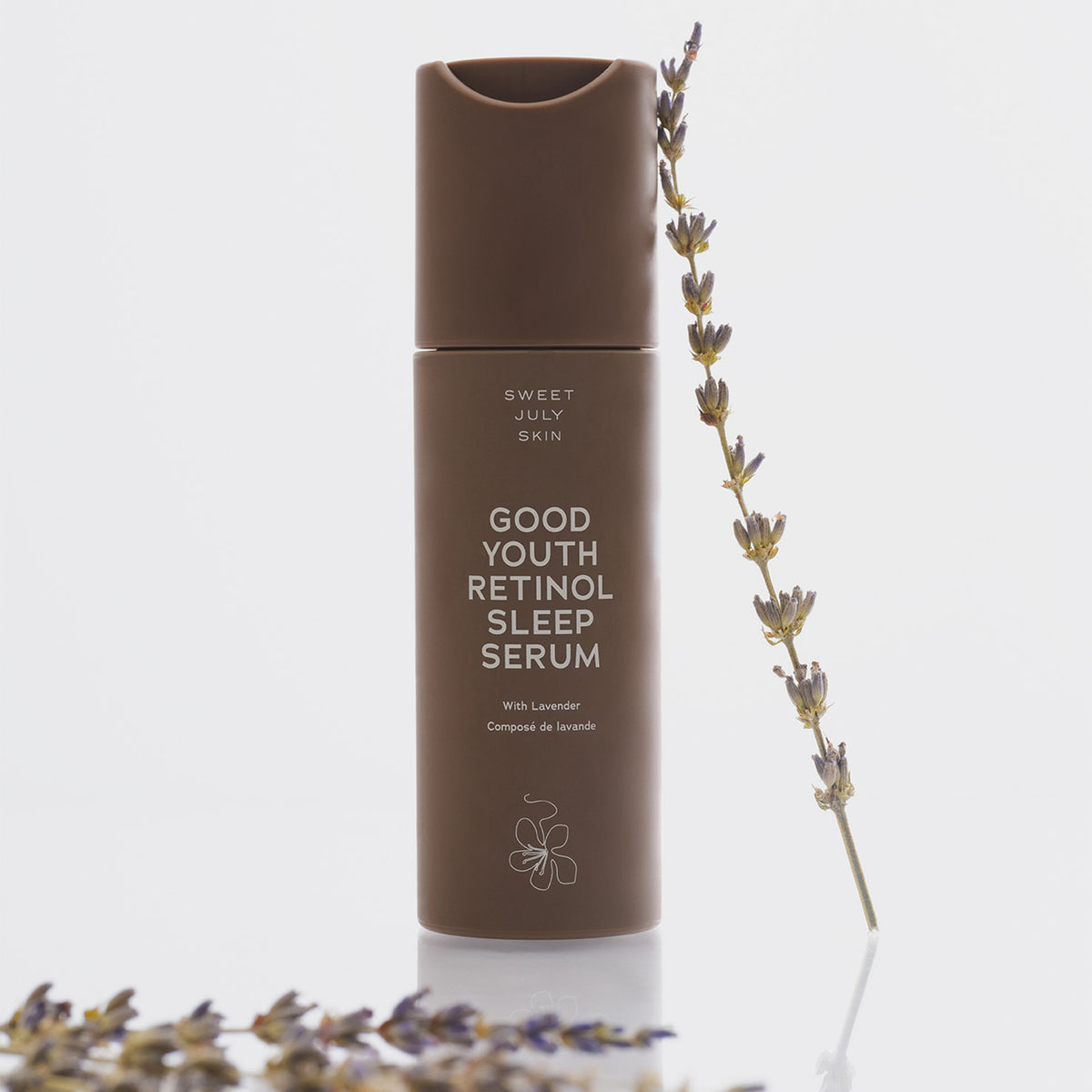 A blend of lavender, papaya, and turmeric paired with the firming power of retinol to address the visible effects of aging, refine skin's texture, and foster skin renewal.