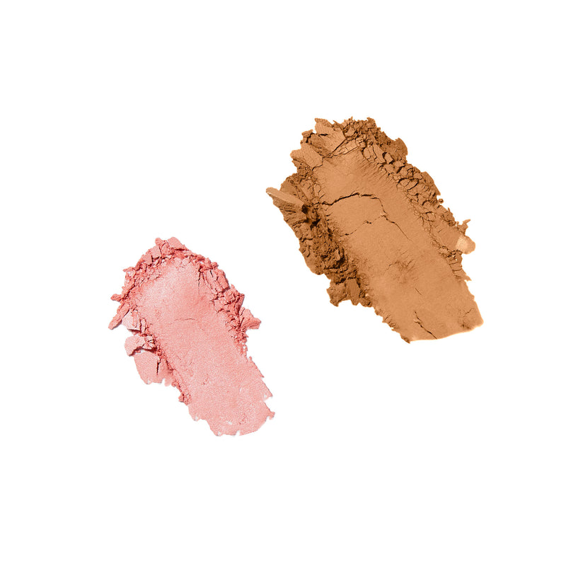 A vegan, talc-free blush and bronzer duo with sheer, buildable coverage for skin that looks naturally sun-kissed.