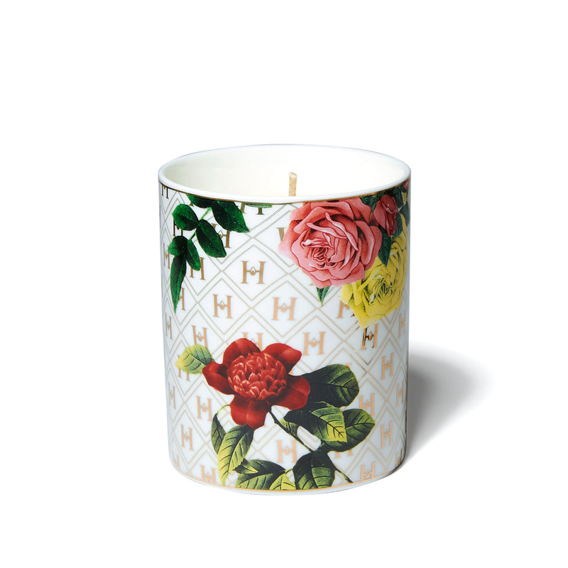 Lady Day White Floral Ceramic Luxury Candle
