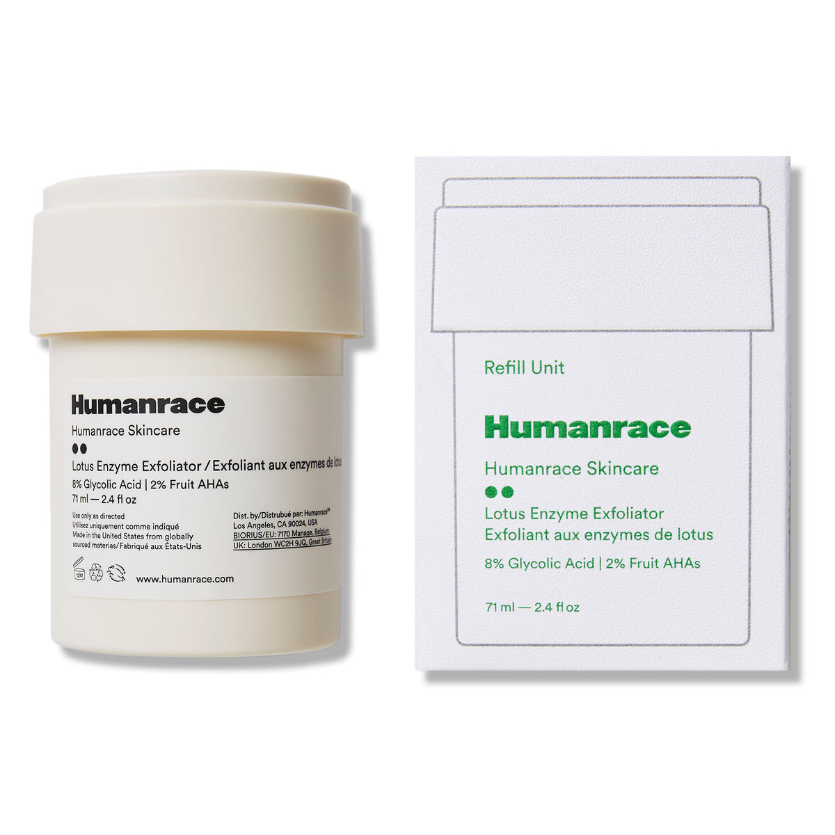 A triple-acting exfoliator that combines glycolic, enzymatic, and rice particles to help remove dead skin cells in order to reveal a more even and balanced appearance.