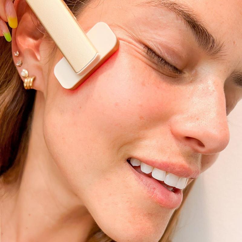 A smart facial wand with four types of skin therapies designed to restore a youthful look.
