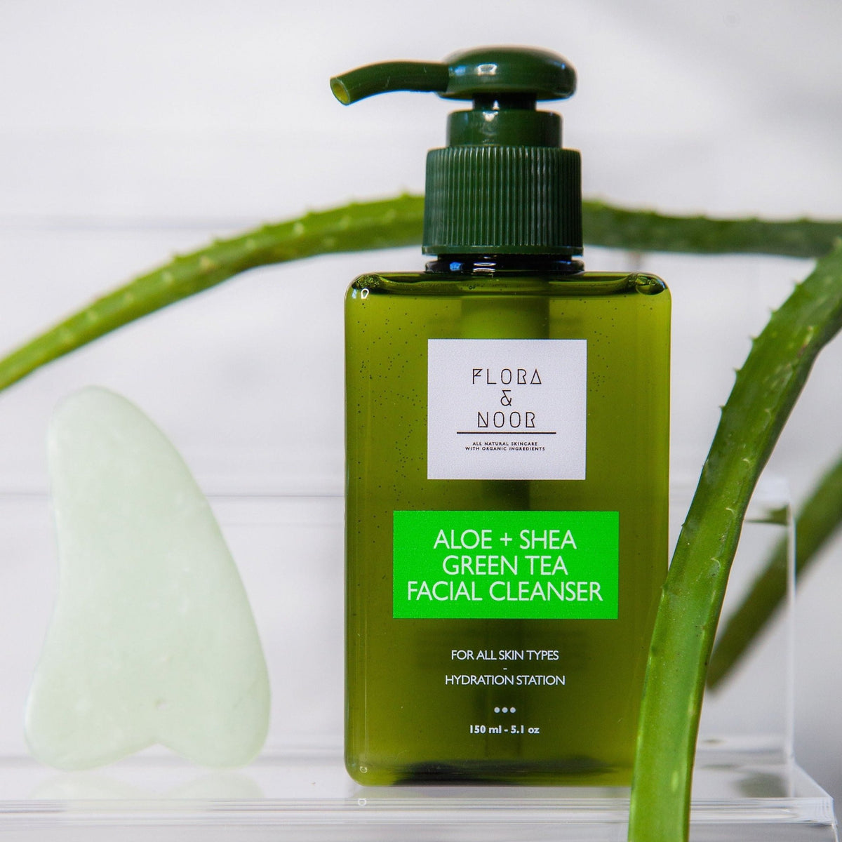 Hydration Station Aloe + Green Tea Cleanser - Flora and Noor