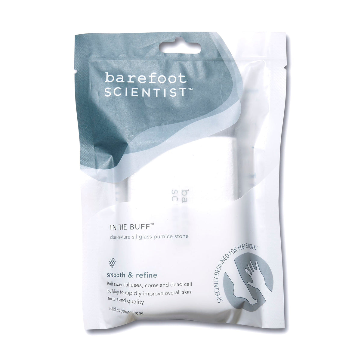 In The Buff Dual-Textured Siliglass Pumice stone - Thirteen LuneBath & Body < Hand & Foot Care < Foot CareBarefoot ScientistBARFOO-21513-BUFIn The Buff Dual-Textured Siliglass Pumice stone