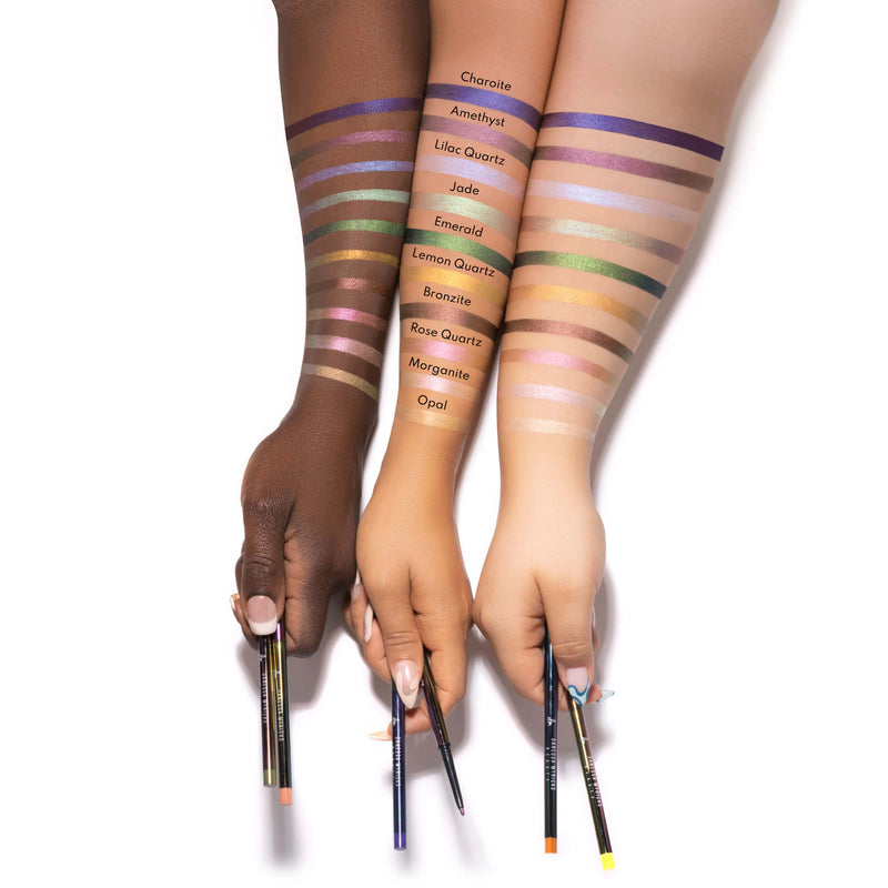 A color-shifting, multichrome, waterproof micropencil that creates smoldering and graphic lines.