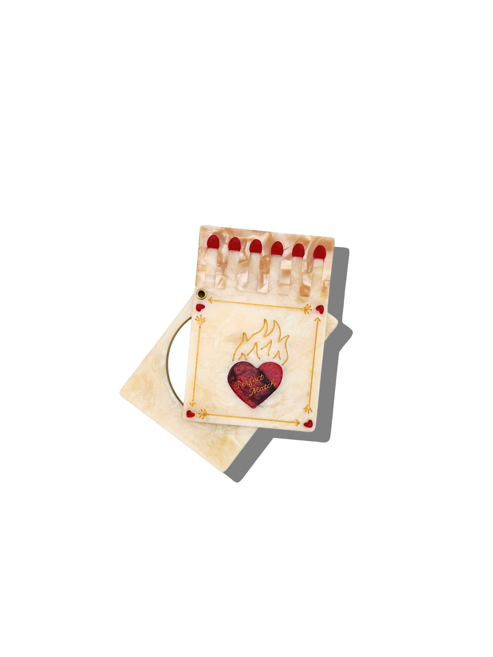 Hand-painted Matchbox Compact Mirror