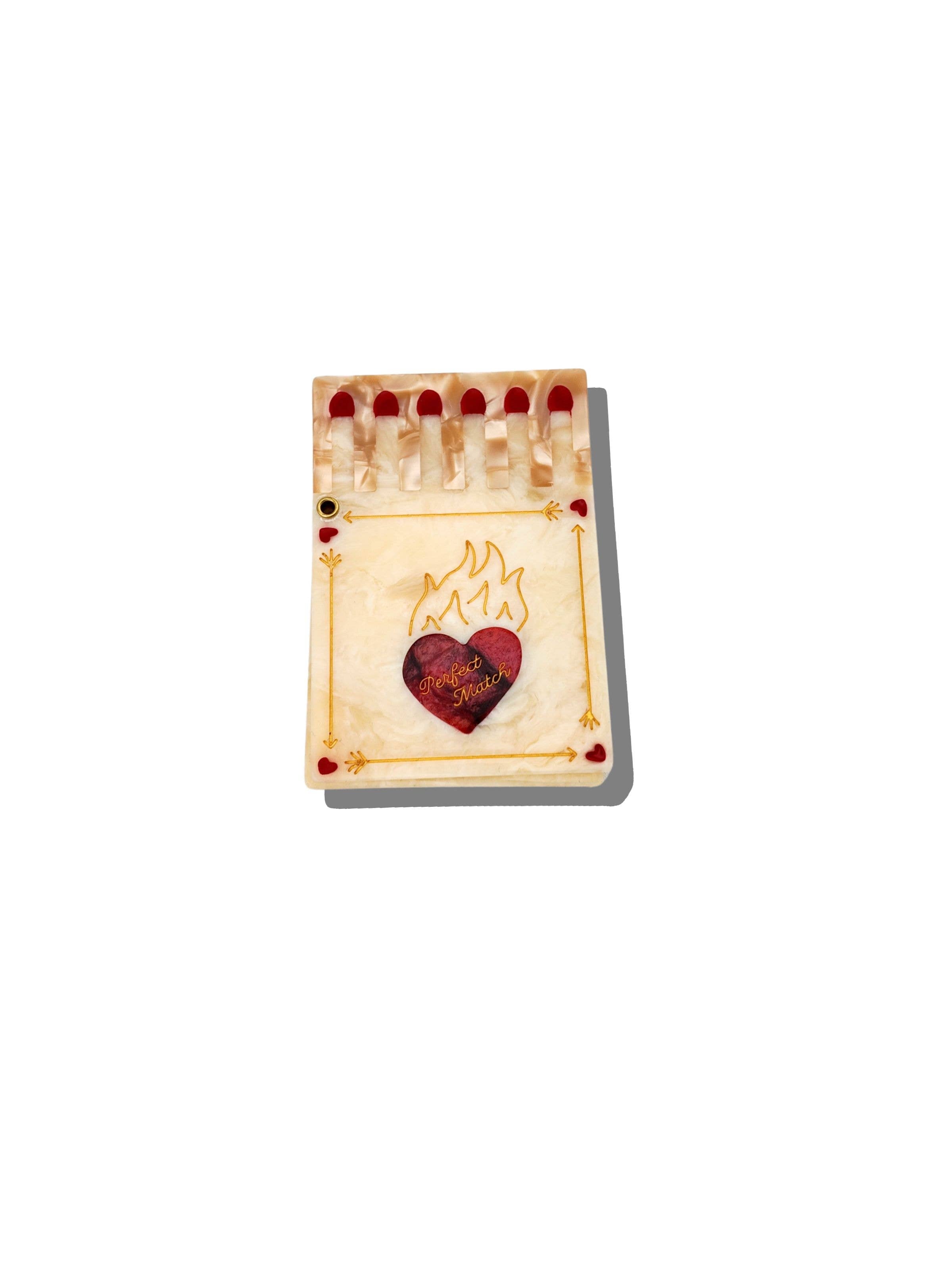 Hand-painted Matchbox Compact Mirror