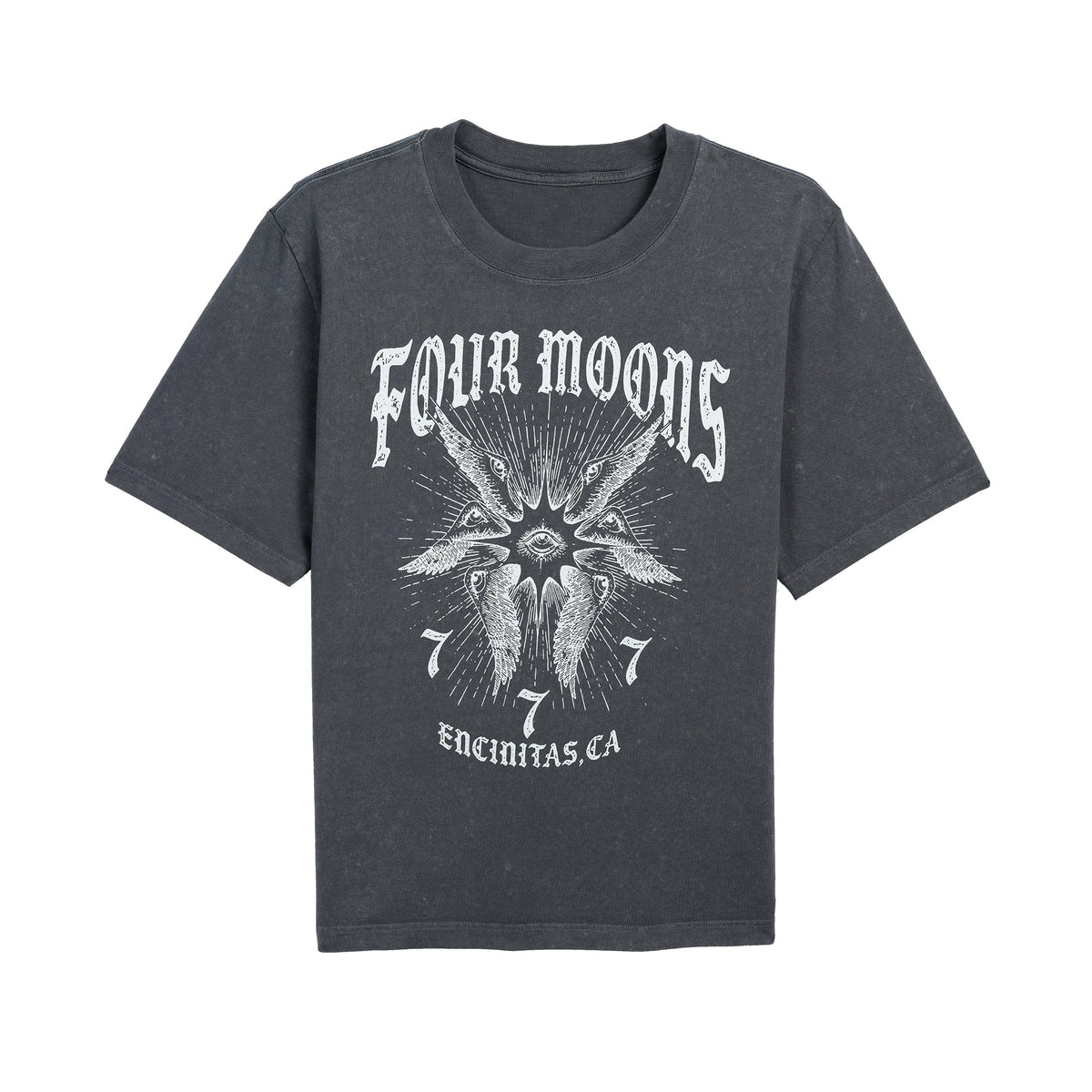 777 Angel Number T-shirt Charcoal - Four Moons Spa