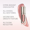 A buildable liquid highlighter which provides a long-lasting all-over glow with no glitter for a sheer skin like finish.