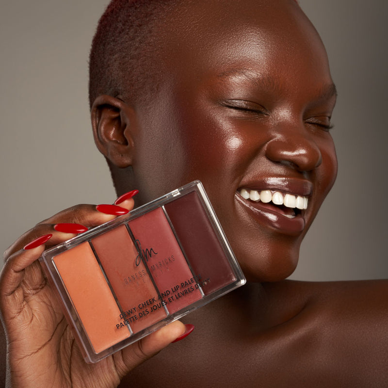 A lightweight, balm-like cheek and lip cream palette filled with 4 multi-use shades ideal for all skin tones.