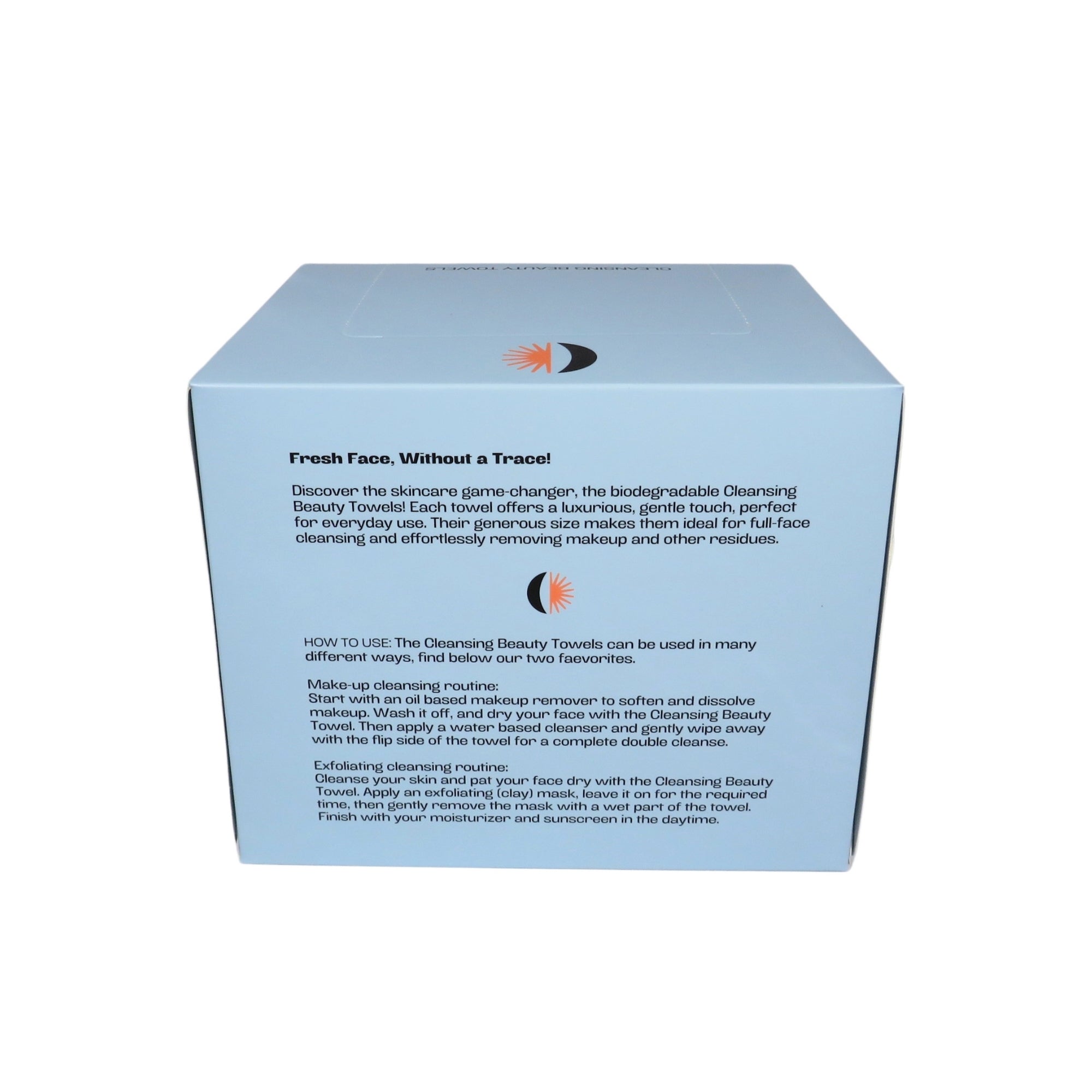 A gentle, hygienic, and eco-friendly cleansing towel that removes makeup and impurities while refreshing and balancing your skin for a radiant glow every day.