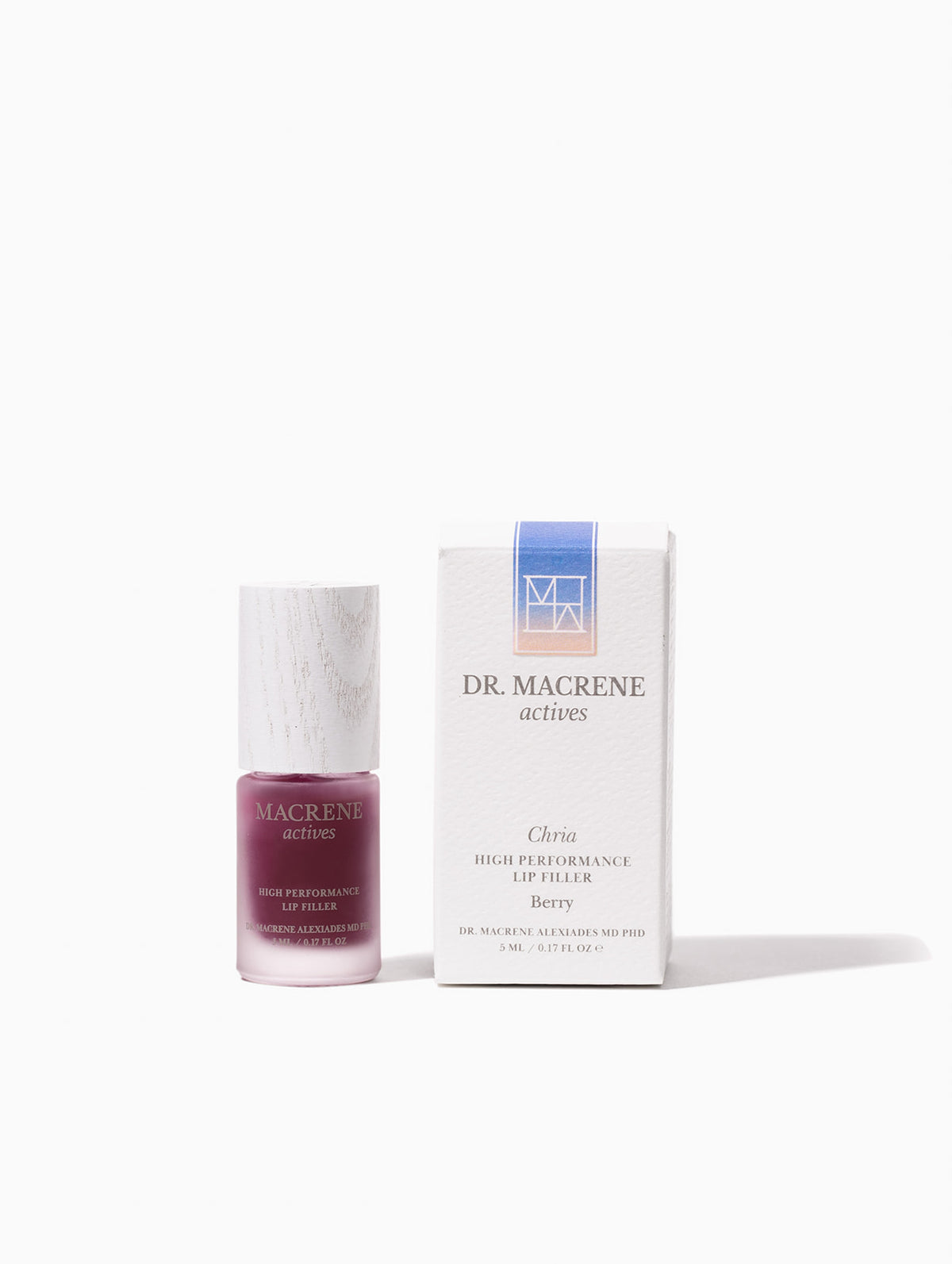 Macrene actives Chria high performance tinted lip filler — Berry