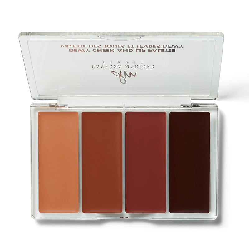A lightweight, balm-like cheek and lip cream palette filled with 4 multi-use shades ideal for all skin tones.
