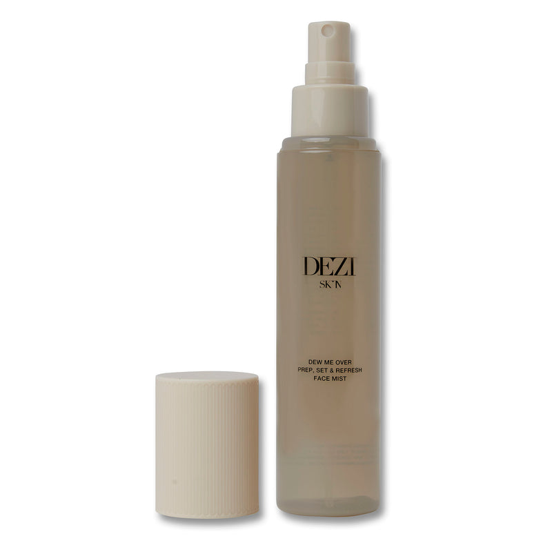 A prep, set, and refresh mist that gives a natural, skin-like finish that absorbs easily.