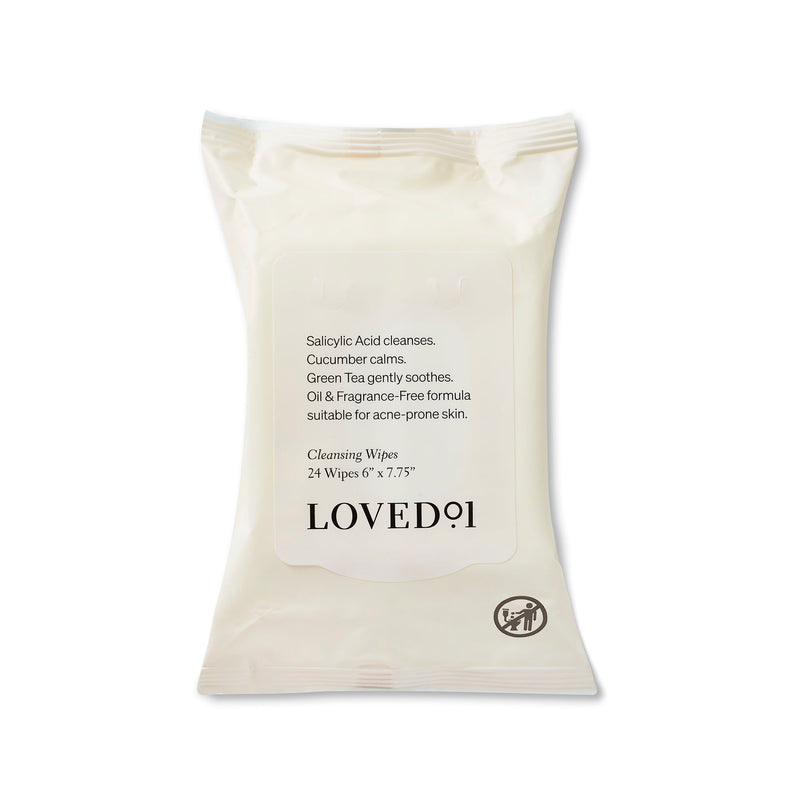 Soft, pre-moistened cleansing wipes for face and body.