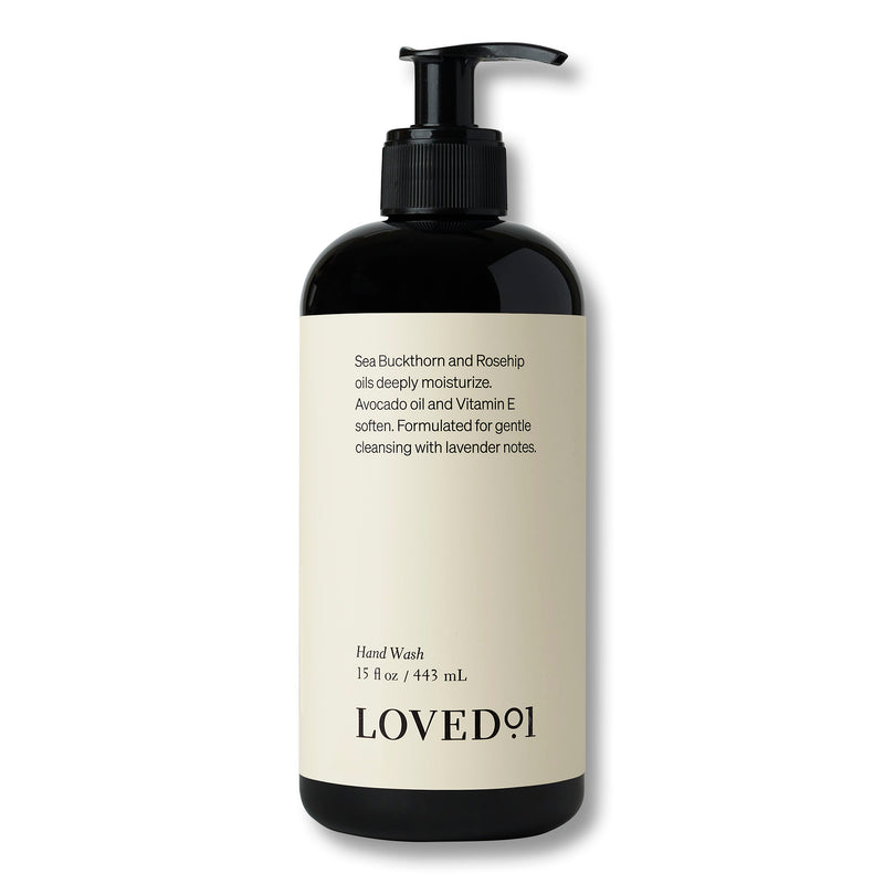 A gentle hand wash infused with nourishing ingredients and a soft lavender scent.