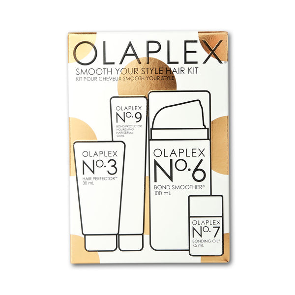 Sleek, strong hair is the gift of the season.   Powered by patented OLAPLEX Bond Building Technology™, proven to rebuild broken disulfide bonds, the most important molecular bonds for building strong hair.