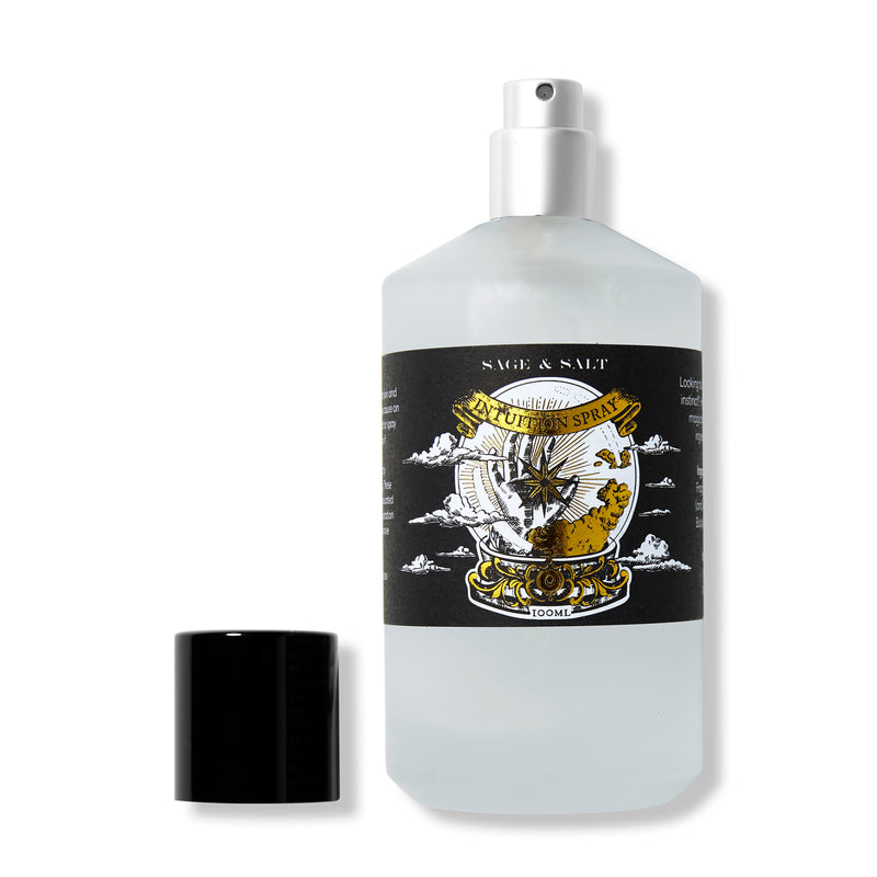 A room spray that helps to open your third eye and establish a stronger instinct through an ingredient blend of lavender, citrus, and light musk.