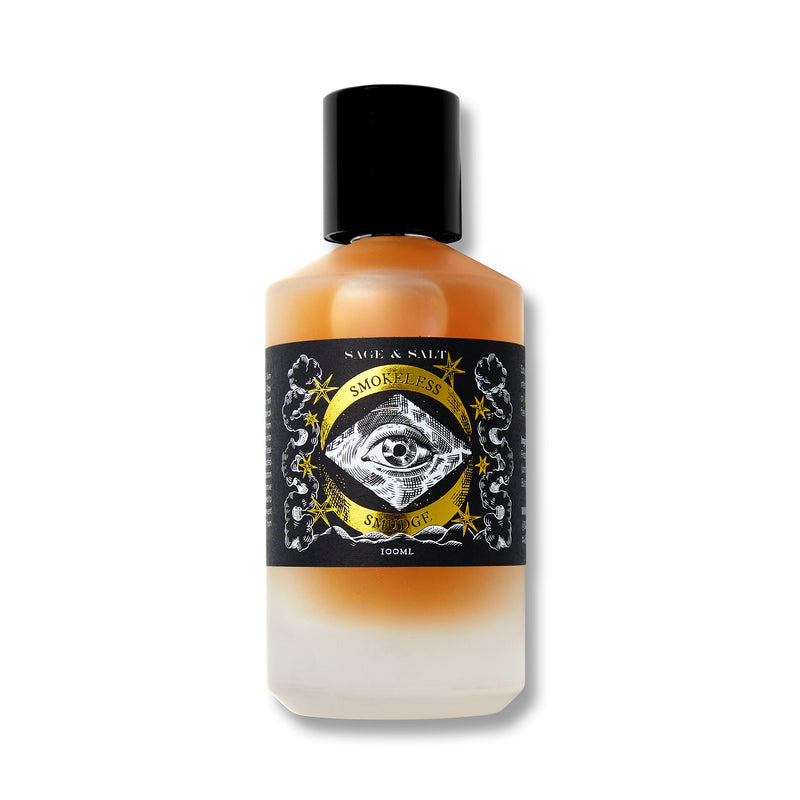 A room spray designed to cleanse negative energies from any space with the help of ethically sourced desert sage, woods, and resins.