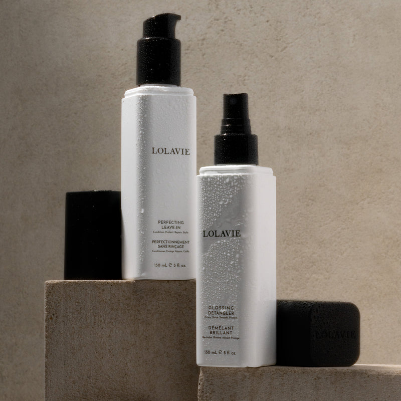 A multitasking, lightweight spray that helps detangle, prime with vegan thermal shield and enhance shine.