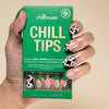 Chill Tips are salon-quality nail art that you can do at home with no mess, no wait time, and no smudges.