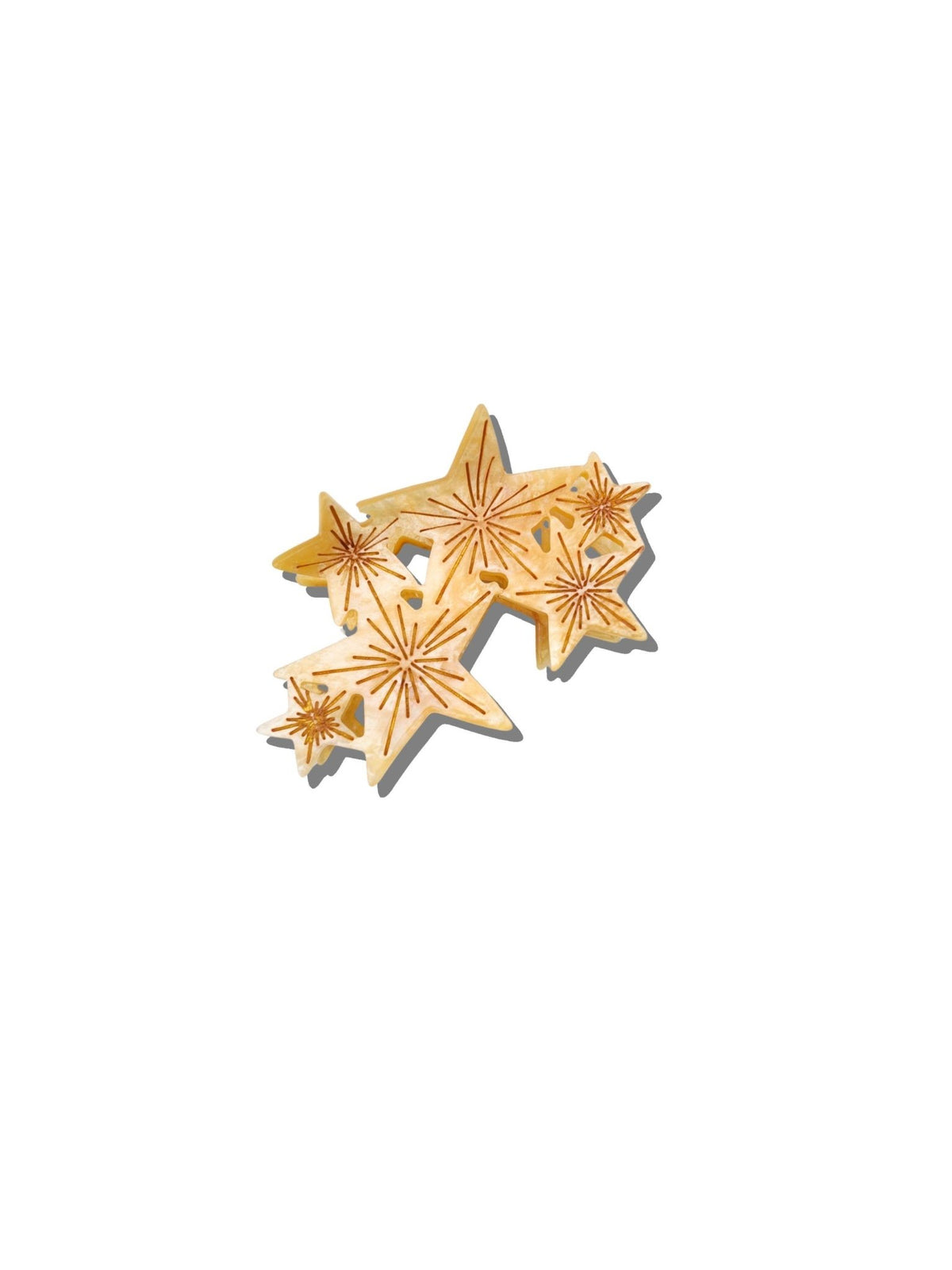 Hand-painted Celestial Stars Claw Hair Clip | Eco-Friendly - Solar Eclipse