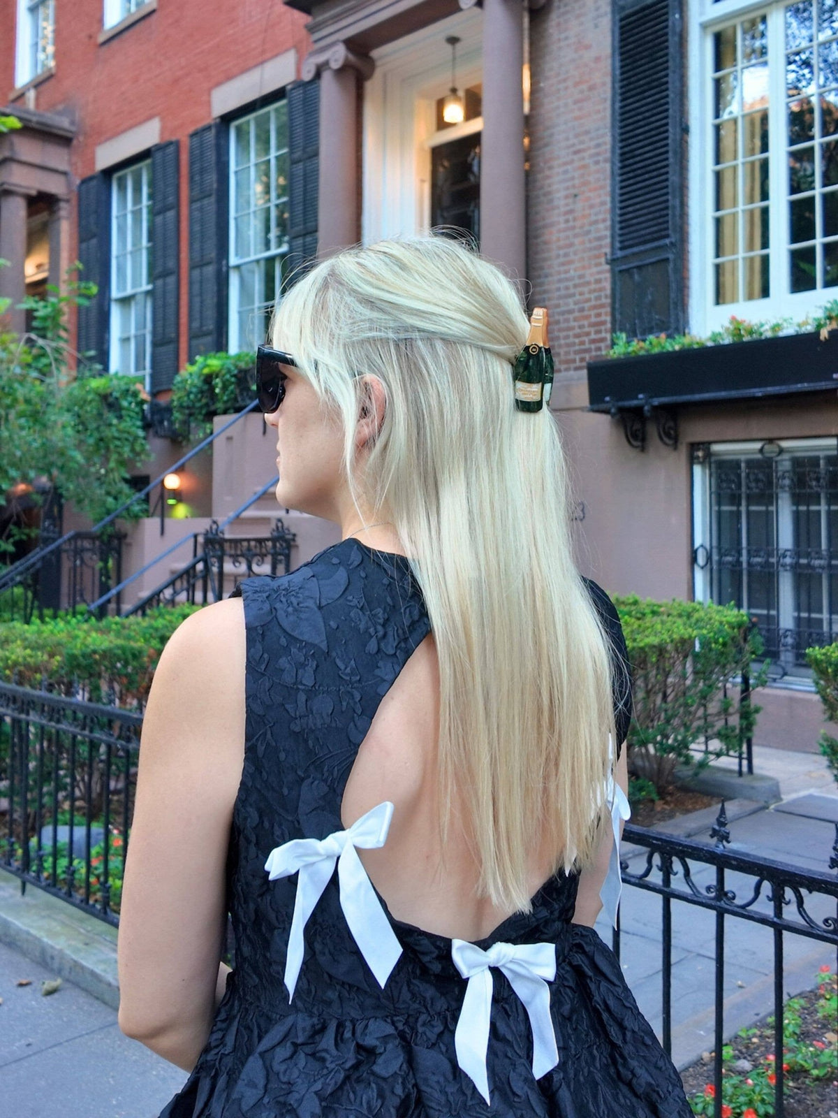 Hand-painted Champagne Claw Hair Clip | Eco-Friendly - Solar Eclipse
