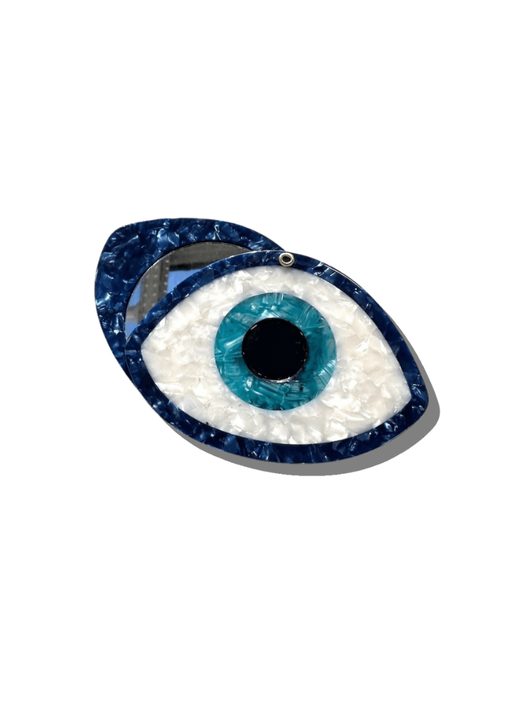 Hand-painted Evil Eye Compact Mirror | Eco-Friendly - Solar Eclipse
