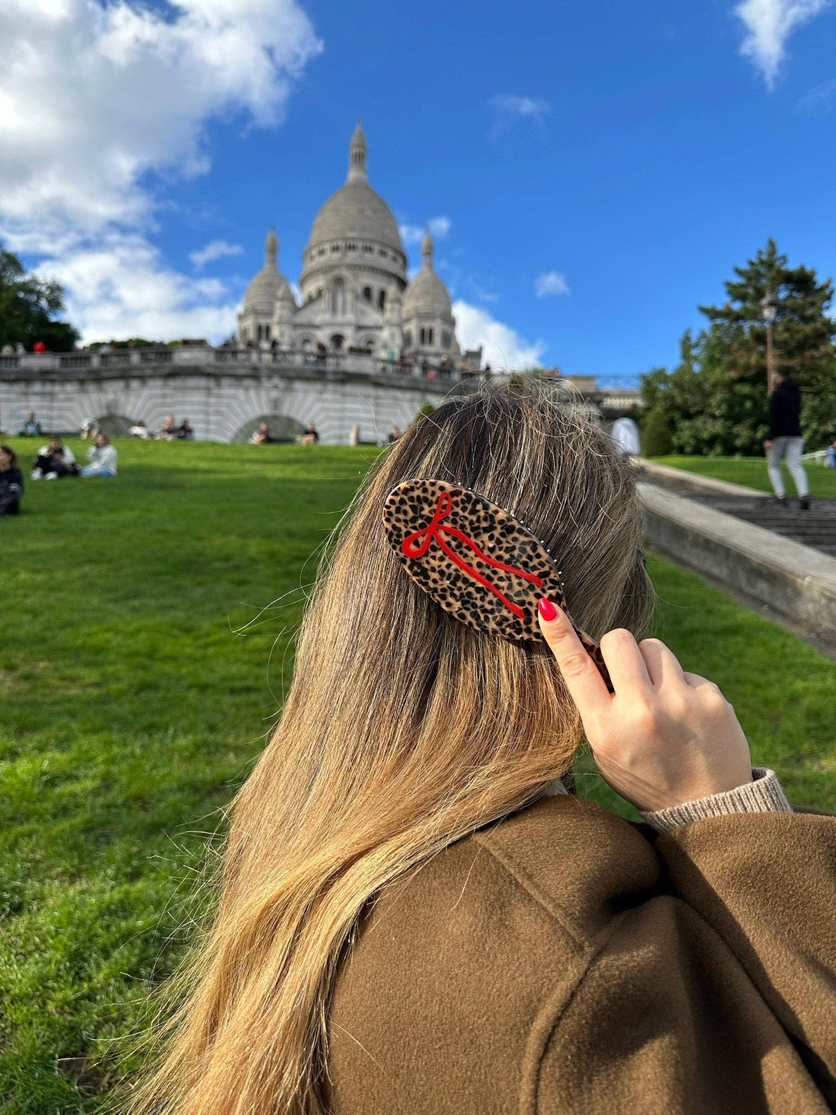 Hand-painted Leopard Bow Amazing Hair Day Brush - Solar Eclipse