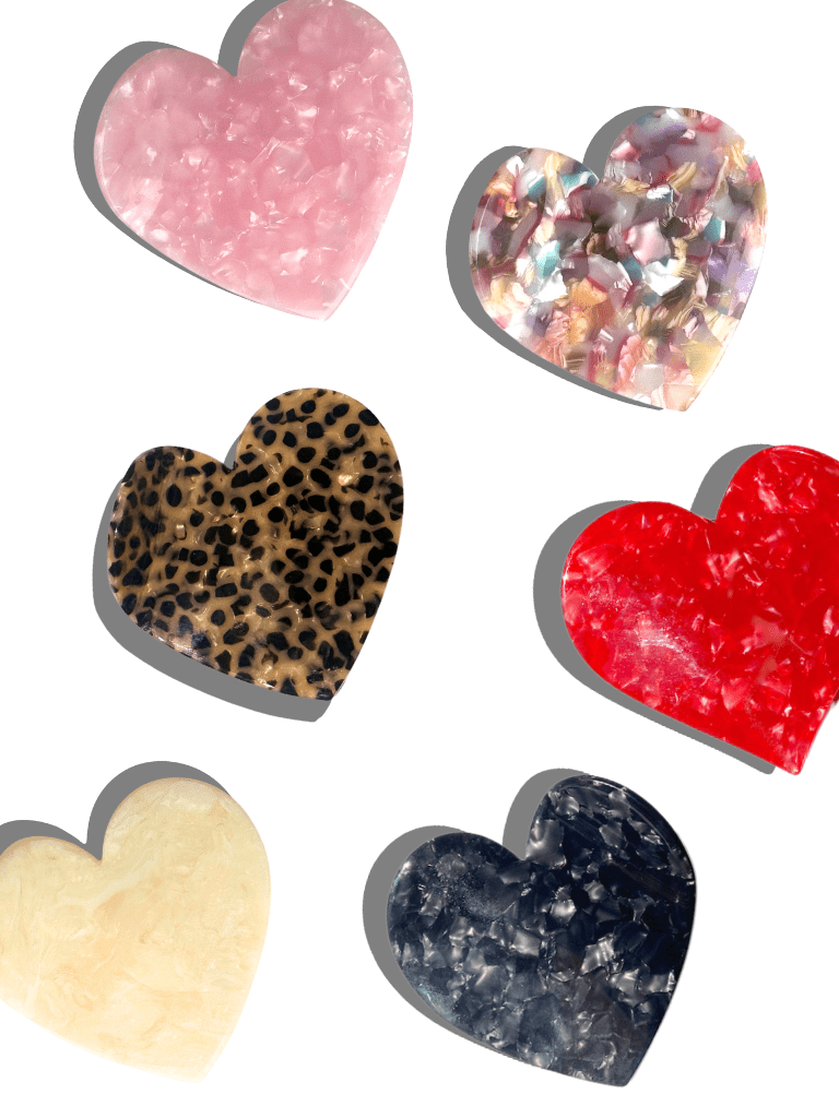 Handmade Heart Acetate Claw Hair Clip | Eco-Friendly - Solar Eclipse
