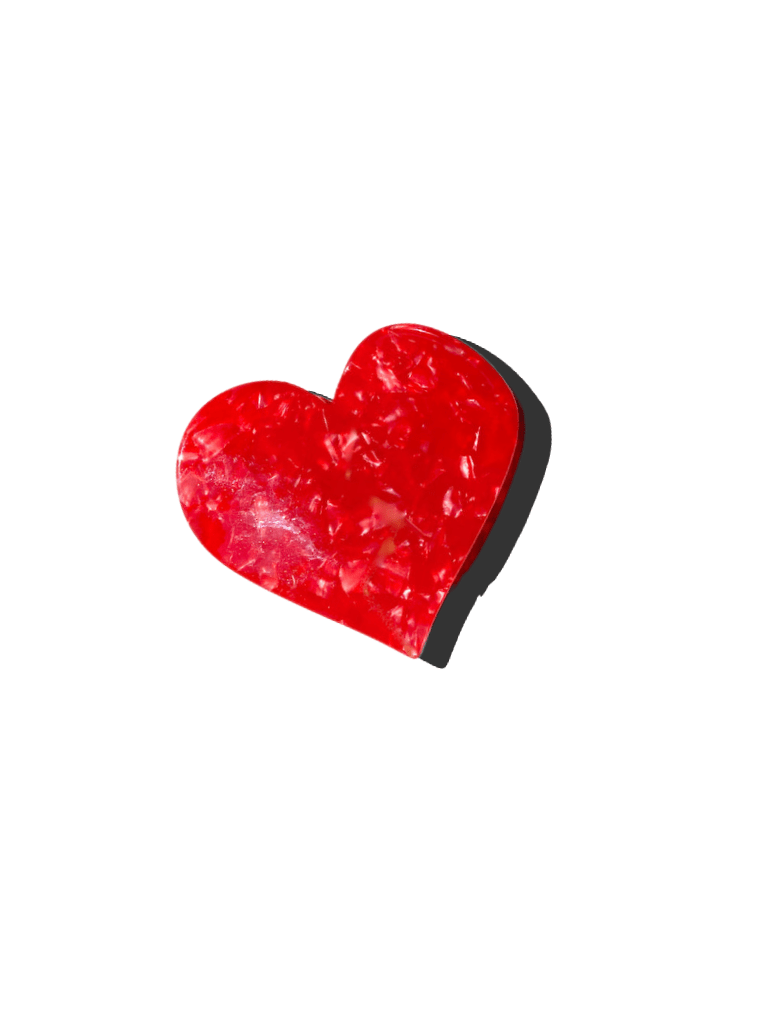 Handmade Heart Acetate Claw Hair Clip | Eco-Friendly - Solar Eclipse