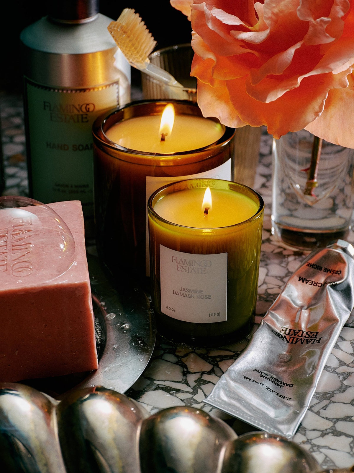 Jasmine Damask Rose Candle - Thirteen LuneFlamingo EstateFLAM-JDRC-50990Jasmine Damask Rose Candle