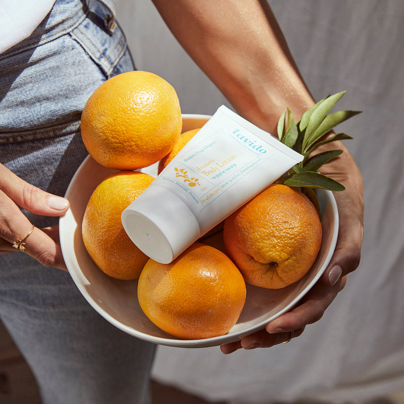 A nourishing, hydrating body lotion with mandarin, orange, and bergamot oils.