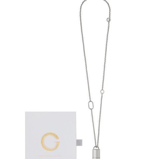 Le Spritz Necklace with pendant - Silver - Veronique Gabai