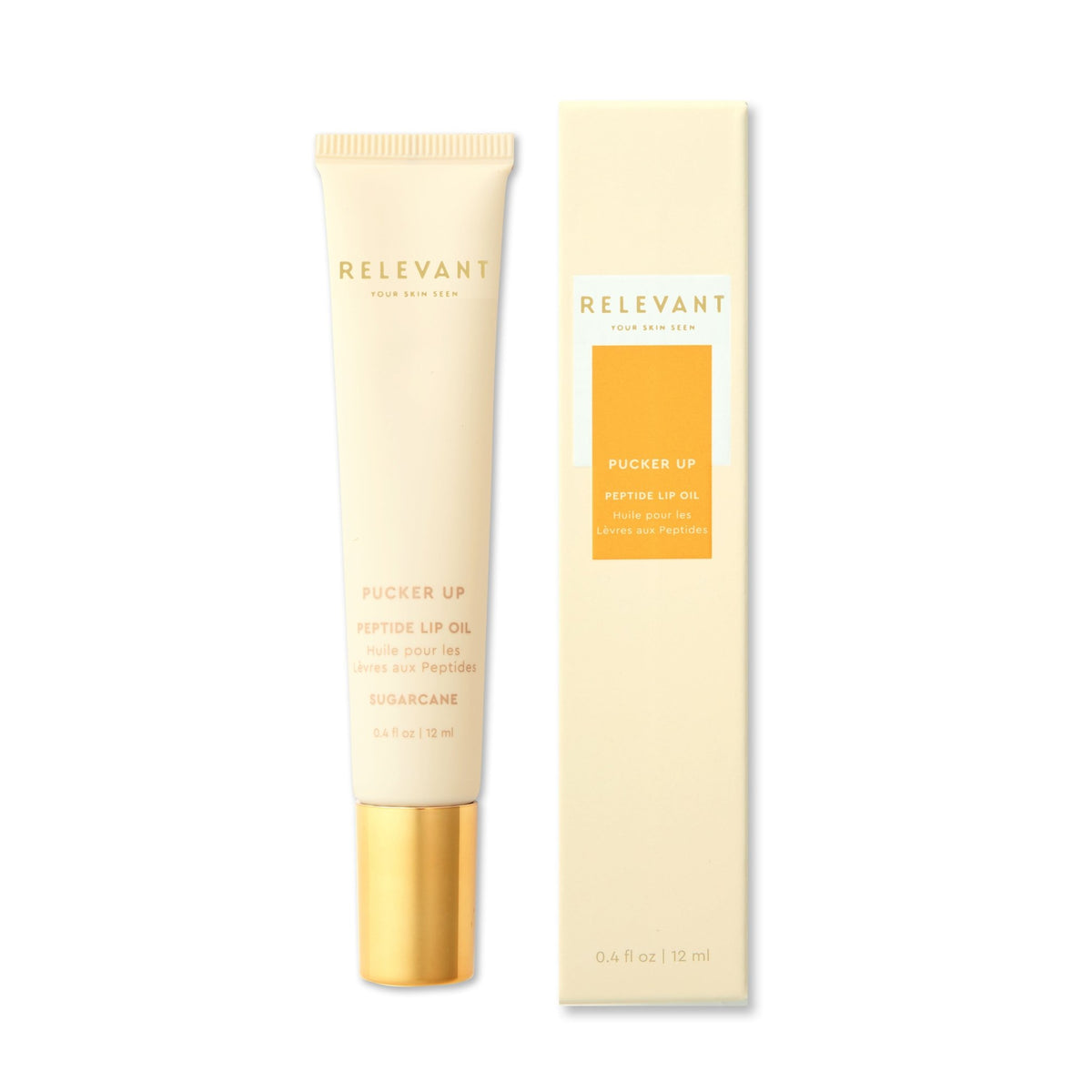 Pucker Up Peptide Lip Oil Treatment - Sugarcane - Relevant: Your Skin Seen