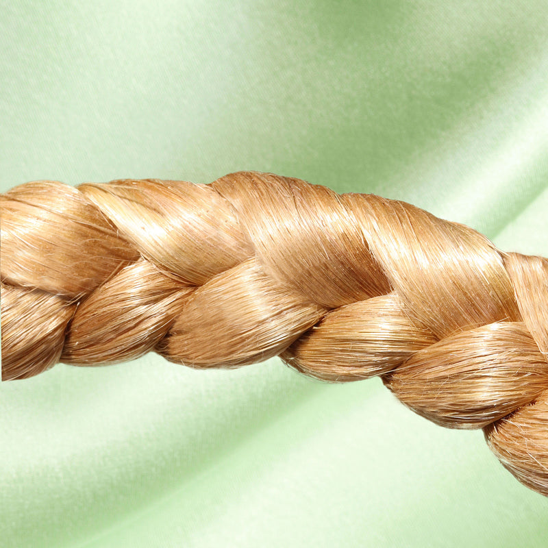 Luxury plant-based braiding hair made from natural fibers and formulated to match textured hair and be gentle on the scalp.