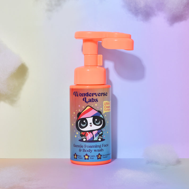 A super gentle, non-drying foaming wash formulated for use on face and body.