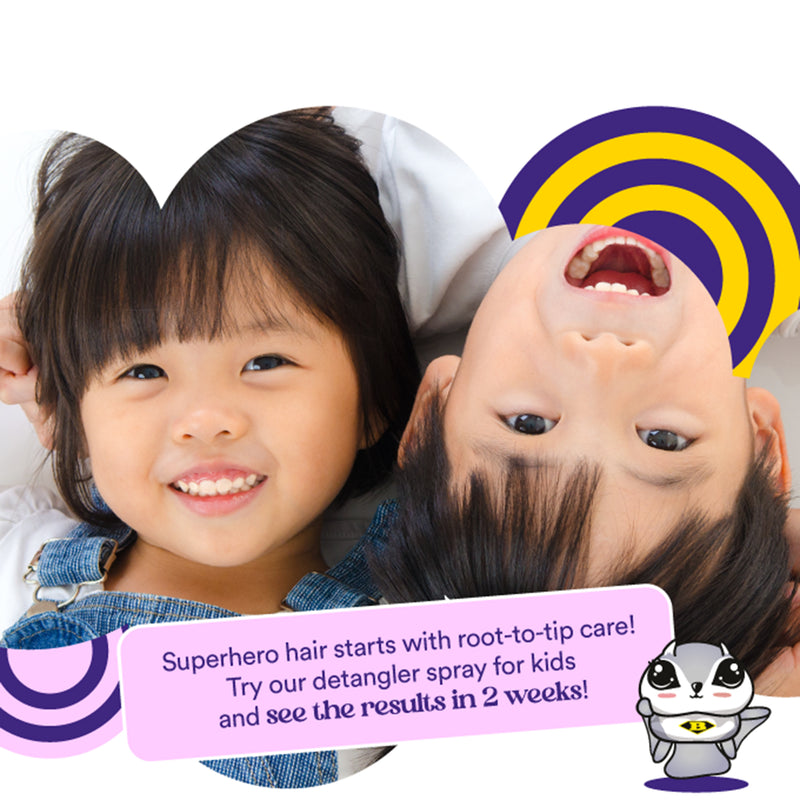 A kid-friendly, hair and scalp serum that promotes hair growth while effortlessly detangling and nourishing hair.
